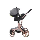 Autosedačka (vajíčko) Mama Kiddies Sun Grey ELITE i-Size v šedé barvě.