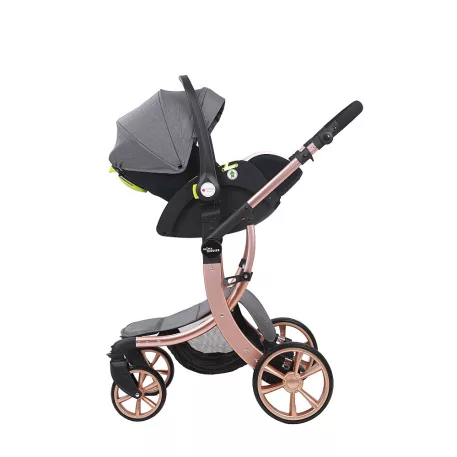 Autosedačka (vajíčko) Mama Kiddies Sun Grey ELITE i-Size v šedé barvě.