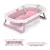 Chipolino Isla skládací vanička s síťovanou vložkou pro miminko 81 cm- Pink
