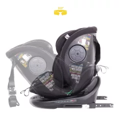   ISOFIX 360° otočná bezpečnostní autosedačka Mama Kiddies iSize Power GT2 (40-150 cm) v černé barvě s dárkem – sluneční clonou