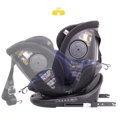   ISOFIX 360° otočná bezpečnostní autosedačka Mama Kiddies iSize Power GT2 (40-150 cm) v modré barvě s dárkem – sluneční clonou