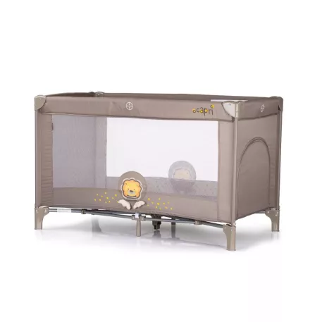 Cestovní postýlka Chipolino Capri Fix – Lion Beige