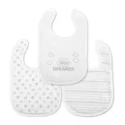 Lorelli Natural textilní bryndáčky / slintáčky na suchý zip, 3 ks – unisex