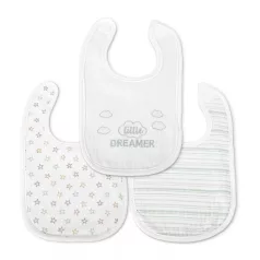   Lorelli Natural textilní bryndáčky / slintáčky na suchý zip, 3 ks – unisex