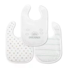   Lorelli Natural textilní bryndáčky / slintáčky na suchý zip, 3 ks – unisex