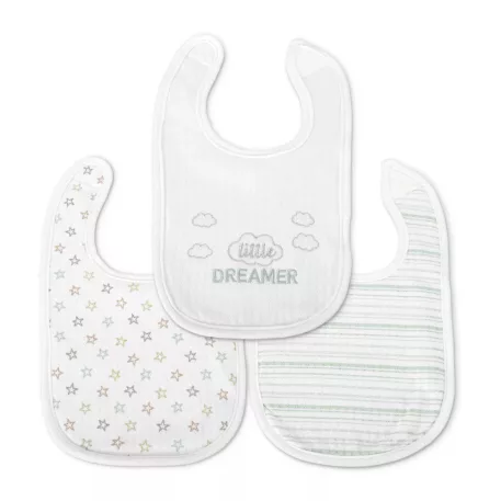 Lorelli Natural textilní bryndáčky / slintáčky na suchý zip, 3 ks – unisex