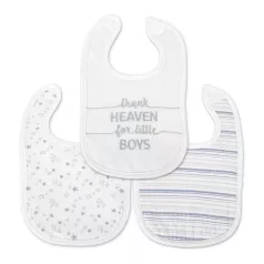   Lorelli Natural textilní bryndáčky / slintáčky na suchý zip, 3 ks – pro chlapce