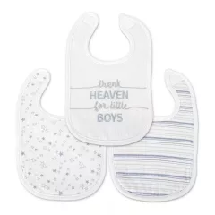   Lorelli Natural textilní bryndáčky / slintáčky na suchý zip, 3 ks – pro chlapce
