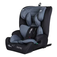  Mama Kiddies® i-Fix Journey 2v1 bezpečná autosedačka (76–150 cm) – šedo-černá