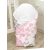 Mama Kiddies Baby Bear zavinovačka růžovo-bílá, vzor barevné sovičky