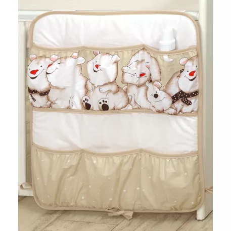 Mama Kiddies® Baby Bear závěsný kapsář světle hnědý s ledovým medvídkem