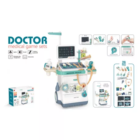 26 kusů mobilního zdravotnického vozíku Mama Kiddies® s příslušenstvím