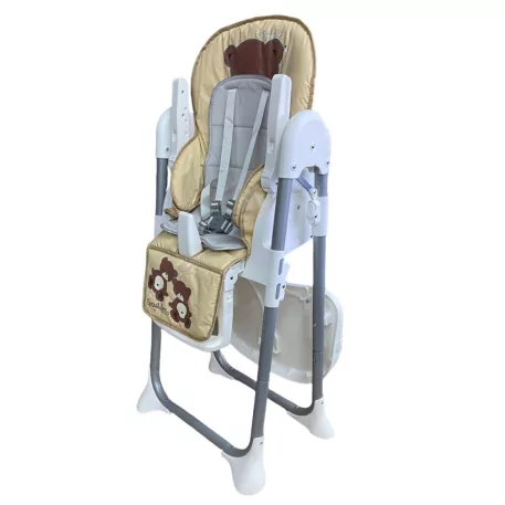 Mama Kiddies® Lylyan multifunkční jídelní židlička v béžové barvě s medvídkovým vzorem + Dárek