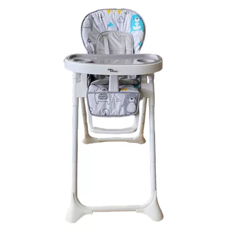 Mama Kiddies® Lylyan multifunkční jídelní židlička v bílé barvě s lesním vzorem + Dárek