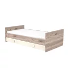Přestavitelná dětská postýlka 70 × 140 cm se zásuvkou na lůžkoviny – Krémová/Vrba