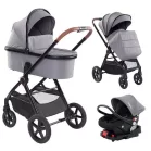 Mama Kiddies® 4v1 PRIMO multifunkční kočárek v šedé barvě + DÁREK