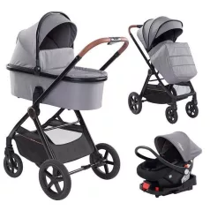   Mama Kiddies® 4v1 PRIMO multifunkční kočárek v šedé barvě + DÁREK