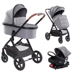   Mama Kiddies® 4v1 PRIMO multifunkční kočárek v šedé barvě + DÁREK