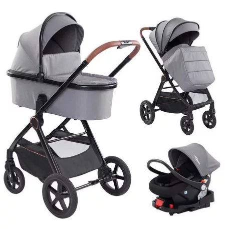Mama Kiddies® 4v1 PRIMO multifunkční kočárek v šedé barvě + DÁREK