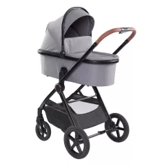 Multifunkční kočárek Mama Kiddies PRIMO v šedé barvě s korbičkou.