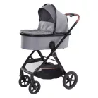 Kočárek Mama Kiddies PRIMO v šedé barvě s nánožníkem.
