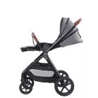 Sportovní kočárek Mama Kiddies PRIMO v šedé barvě s polohovatelnou opěrkou zad.