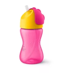   Philips Avent Bendy hrnek s ohebným brčkem 300 ml, 12m+ – pro holčičky