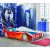 Mama Kiddies dětská postel 140x70-cm s designem auta- se vzorem Závodní auto a s matrací