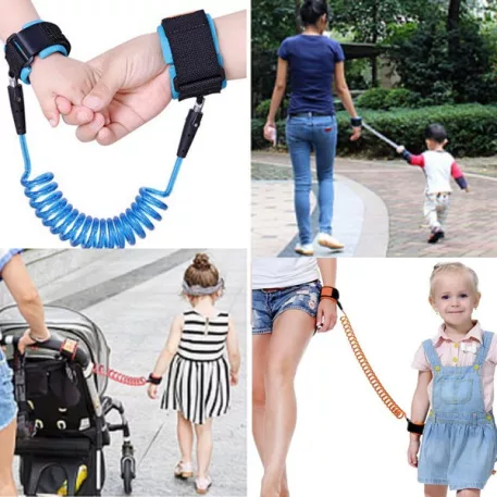 Mama Kiddies® vodítko na zápěstí v modré barvě