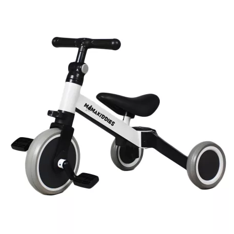 Mama Kiddies® Ethan MultiTrike 2v1 – dětská tříkolka a odrážedlo, bílá