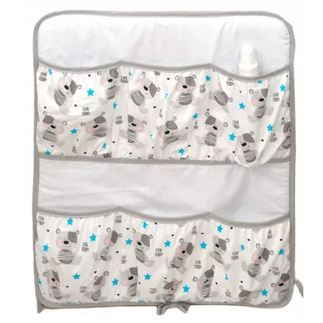 Kapesní organizér Mama Kiddies® Baby Bear v šedé barvě se vzorem medvídka
