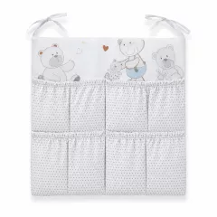   Mama Kiddies® Sofie Dreams závěsný kapsář v šedé barvě – Teddy Play