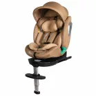 ISOFIX 360° otočná autosedačka Mama Kiddies® iSize Journey Extra (40–150 cm) v béžové barvě s opěrnou nohou, + dárek sluneční clona a opěrka nohy