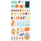 65 kusová Mama Kiddies® KitchenStar set dětská kuchyňka - v růžové barvě