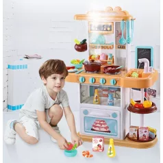  43 kusová Mama Kiddies KitchenStar set dětská kuchyňka - v oranžové barvě