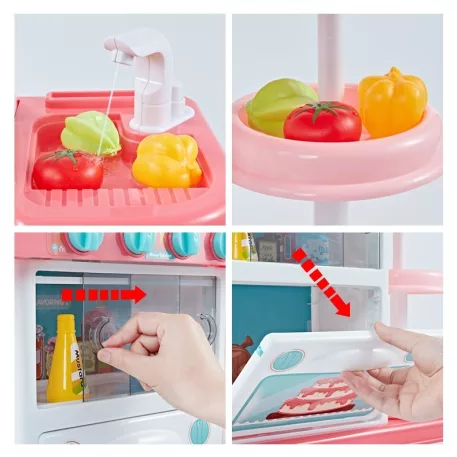 Mama Kiddies® KitchenStar dětská kuchyňka s příslušenstvím – 43 dílů, oranžová