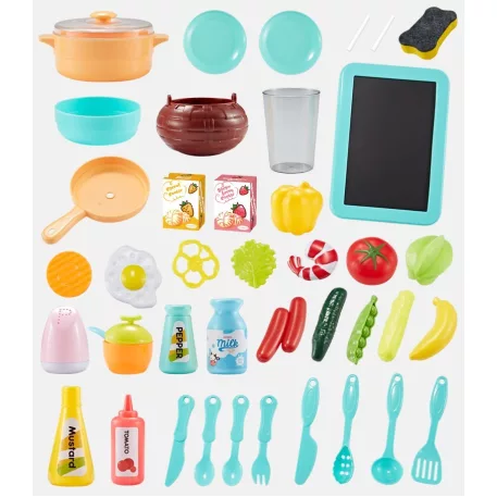 Mama Kiddies® KitchenStar dětská kuchyňka s příslušenstvím – 43 dílů, oranžová