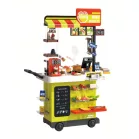 Mama Kiddies® 88 dílný Fast Food stánek – zelený, výška 102 cm