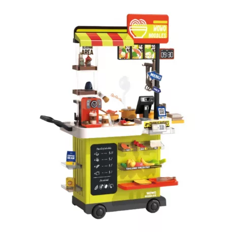 Mama Kiddies® 88 dílný Fast Food stánek – zelený, výška 102 cm