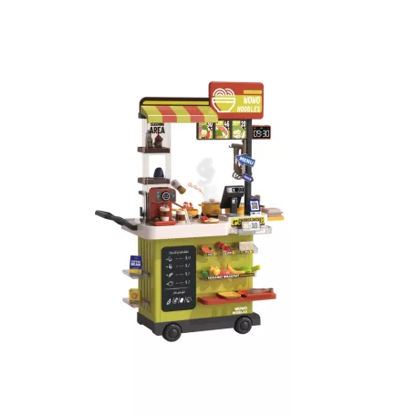 Mama Kiddies® 88 dílný Fast Food stánek – zelený, výška 102 cm