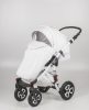 Detský kočík Mama Kiddies Carbon Exclusive White 3v1 Eco Leather s doplnkami + Darček