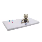 Mama Kiddies® Sofie Dreams dětská matrace z kokosového vlákna a pěny 140 × 70 × 6 cm s bílým bavlněným potahem