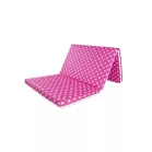 Mama Kiddies® Sofie Dreams skládací pěnová matrace 120 × 60 × 5 cm – růžová s bílými hvězdičkami