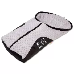   Nellys Baby MINKY fusak – nejen do autosedačky – šedý teddy medvídek