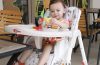 Detská multifunkčná jedálenská stolička Mama Kiddies Star, farba béžová so vzorom + DARČEK
