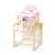 Klups AGA jídelní židle JEDY / růžová srdíčková s macíkem
