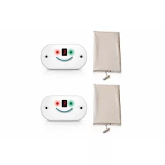   Monitor dechu Baby Control Premium TWINS pro dvojčata – 2 monitorovací jednotky se 2 extra velkými senzorovými podložkami