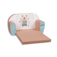   Mama Kiddies® prémiové rozkládací dvojkřeslo pro děti - Bear in the Rain