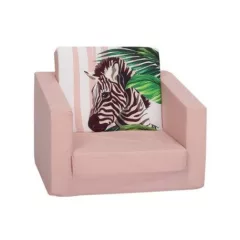   Mama Kiddies® jednolůžková rozkládací pohovka - Zebra on Pink