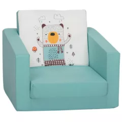   Mama Kiddies® Jednolůžková rozkládací pohovka- Bear in the Rain